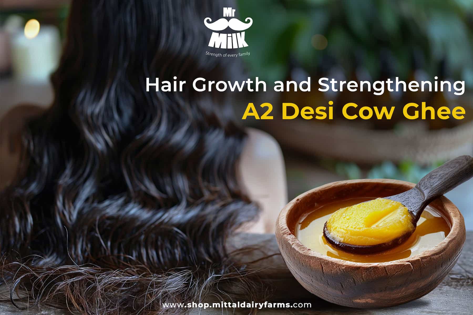 Hair Growth and Strength: The Power of A2 Desi Cow Ghee